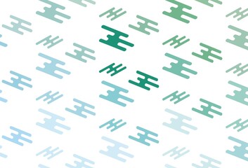 Light Blue, Green vector backdrop with long lines.