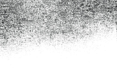 Abstract vector noise. Small particles of debris and dust. Distressed uneven background. Grunge texture overlay with fine grains isolated on white background. Vector illustration. EPS10.