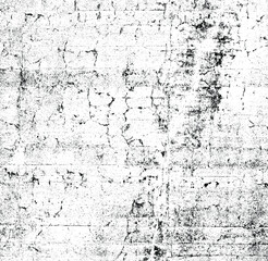 Monochrome texture composed of irregular graphic elements. Distressed uneven grunge background. Abstract vector illustration. Overlay for interesting effect and depth. Isolated on white background.
