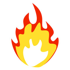 Fire isolate on white background