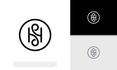 Initial H logo design. Innovative high tech logo template.