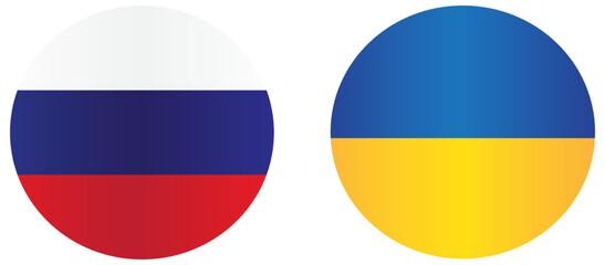 russian flag ukraine flag