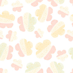 seamless pastel and cute stripe flower background , greeting card for kids