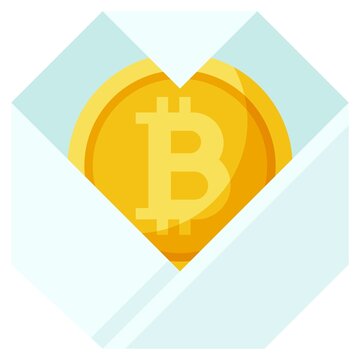 Wrap icon, Bitcoin related vector illustration