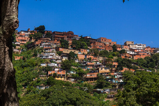Landscape of the neighborhoods that surround the General Cemetery of the South of Caracas, Venezuela