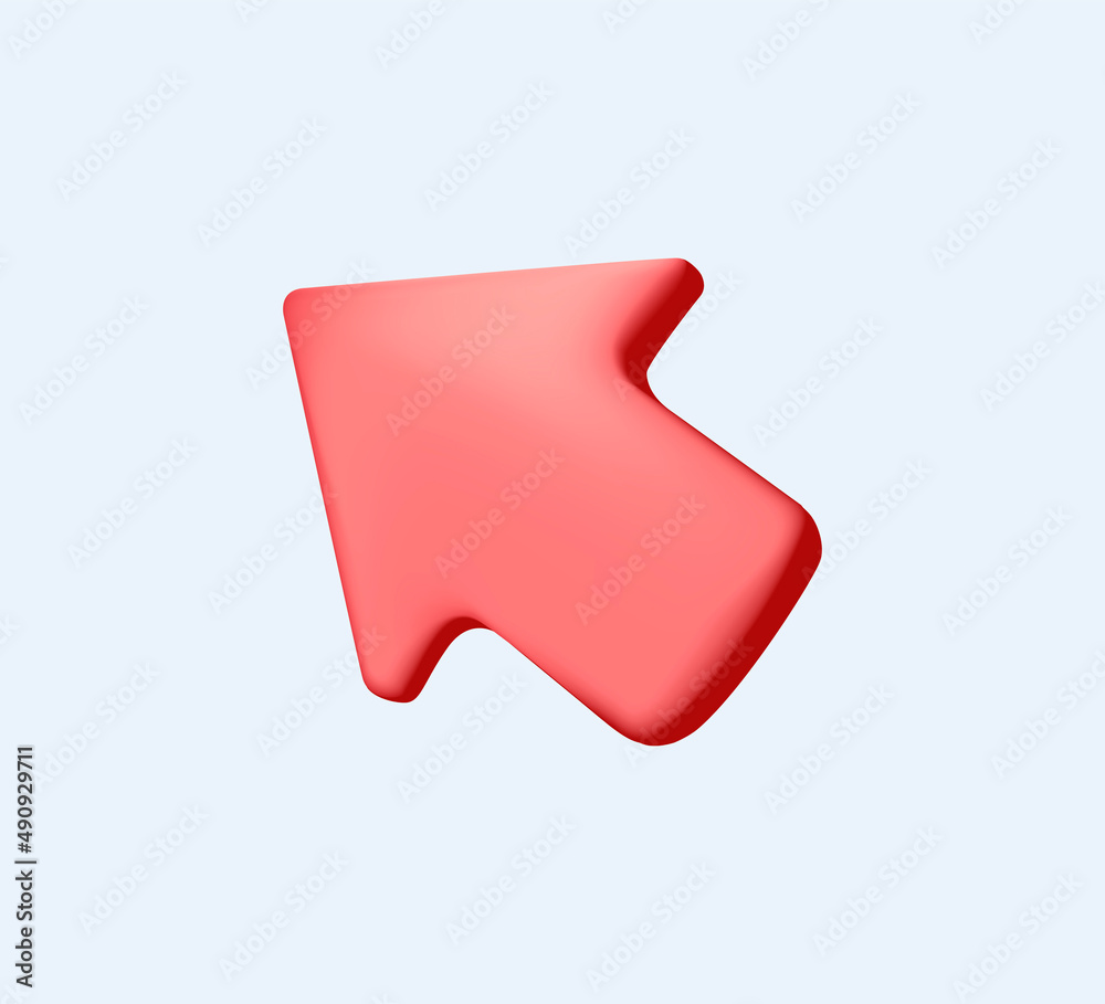 Aufkleber arrow pointer, mouse cursor. computer interface. 3d vector icon. cartoon minimal style. cursor icon 