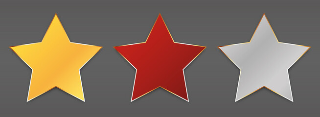 vector stars for customer produkt rating on grey background	