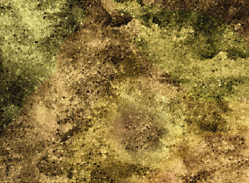 Mottled camouflage background with natural colors of the earth's surface. The illustrated earth's natural surface is frosted and effectively textured.