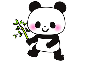 パンダ,ぱんだ,動物,動物園,かわいい,可愛い,笹,子供向け,ジャイアントパンダ,大熊猫,熊猫,白黒,中国,アニマル,キャラクター,生物,飼育,生き物,サファリパーク,アイコン,草食動物,イラスト
