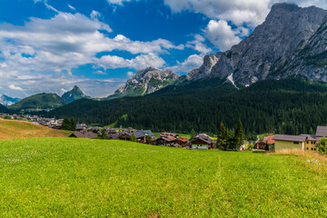 Fototapeta premium Sappada. Know the woods, the mountains and the villages. Dolomites.