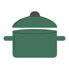 Cooker Vector Flat Illustration. Kitchenware. Kitchen utensil.