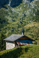 Fototapeta na wymiar Dolomites. Monte Civetta and the Coldai lake. Dream summer