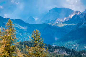 Dolomites. Monte Civetta and the Coldai lake. Dream summer