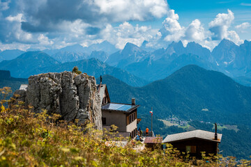 Dolomites. Monte Civetta and the Coldai lake. Dream summer