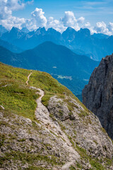 Dolomites. Monte Civetta and the Coldai lake. Dream summer