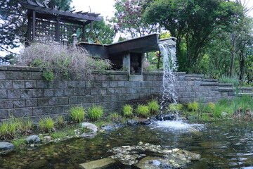 Fototapeta na wymiar Waterfall Garden