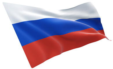 3d illustration flag of Russia Federation. close up waving flag of Russia Federation. flag symbol of Russia Federation.