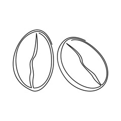 Coffee one line, vector outline

