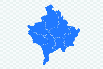  Kosovo Map blue Color on Backgound png