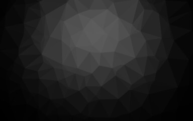 Dark Black vector triangle mosaic template.