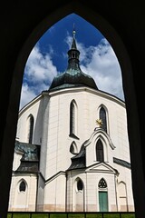Fototapeta na wymiar Pilgrimage Church of St. Jan Nepomucky on Zelena hora. Czech Republic - Zdar nad Sazavou.