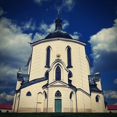 Pilgrimage Church of St. Jan Nepomucky on Zelena hora. Czech Republic - Zdar nad Sazavou.