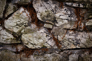 Close up of stone old wall, stone texture
