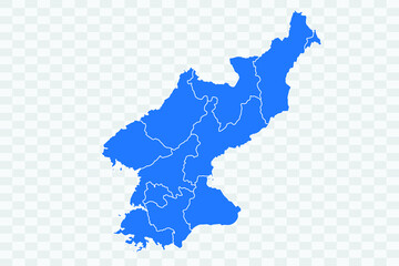 North Korea Map blue Color on Backgound png