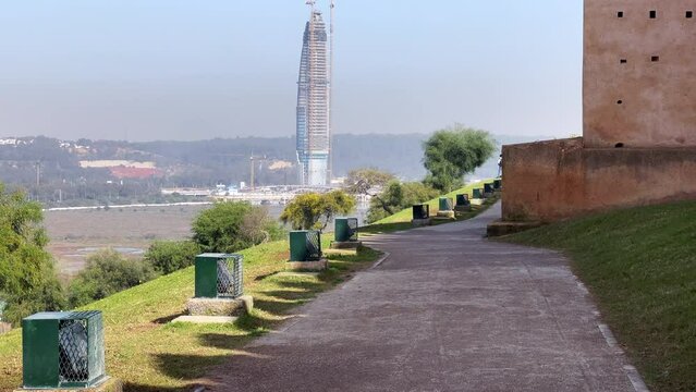 Mohammed VI tower under construction in Rabat