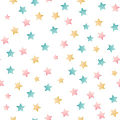 pattern with cute colored stars