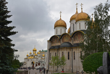 Fototapeta na wymiar Eglises du Kremlin à Moscou. Russie