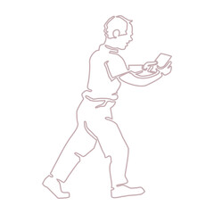 senior and cell phone