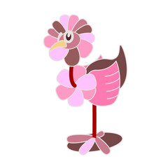 crazy pink funny looking turkey