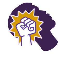 power fist exploding into a head