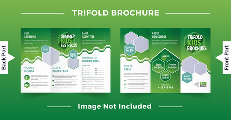 Kids school trifold brochure