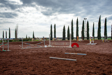 Training ground for jumping, horse riding...