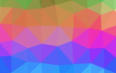 Obraz premium Light Multicolor, Rainbow vector triangle mosaic template.