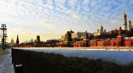 Obraz premium Moscow Kremlin architecture in winter. 