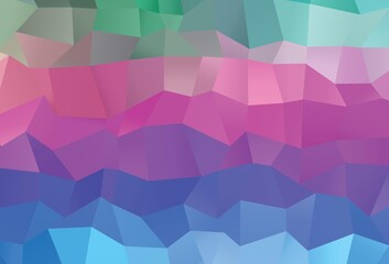 Obraz premium Light Multicolor, Rainbow vector polygon abstract layout.