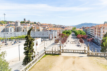 a view over Lamego city, district of Viseu, Portugal - obrazy, fototapety, plakaty