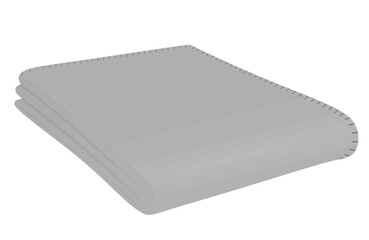 Grey square blanket. vector illustration