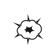 bang line icon. explosion and bomb symbol. isolated vector image