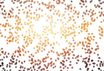 Light Orange vector cover with spots.
