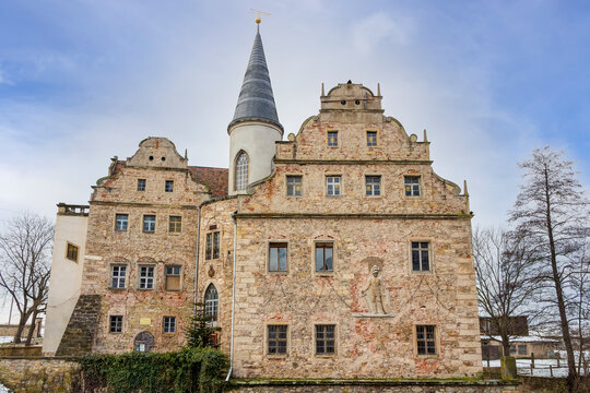 Wasserschloss zu Oberau in der Gemeinde Niederau im Landkreis Mei&szlig;en, Deutschland