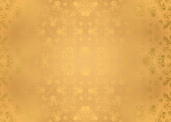 Golden Abstract  decorative paper texture  background  for  artwork  - Illustration