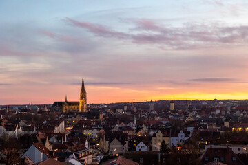 sunset over Regensburg