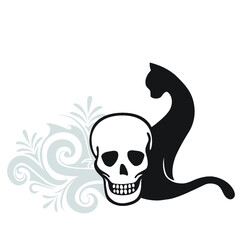 black cat logo, pet svg icon