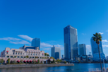神奈川県横浜市西区みなとみらいの都市景観