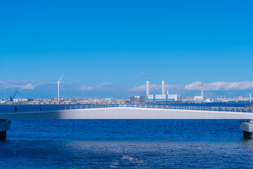 神奈川県横浜市西区みなとみらいの都市景観