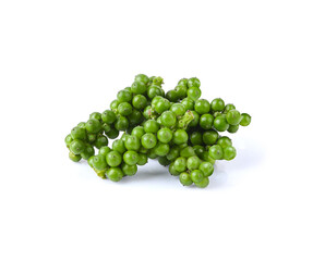 Bunches of fresh green pepper isolated on white background